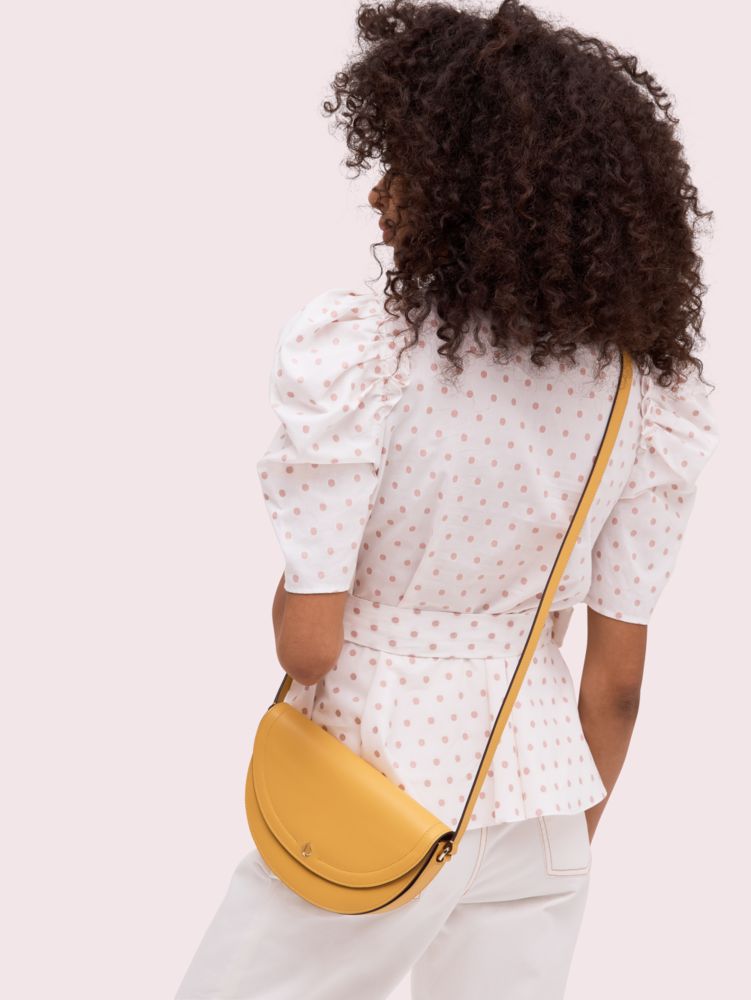 Andi Half Moon Crossbody, Vibrant Canary, Product