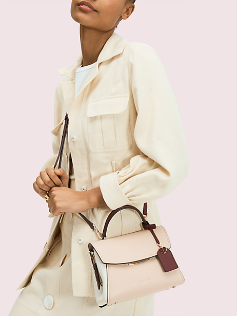 grace small top-handle satchel, blush multi, productThumbnail