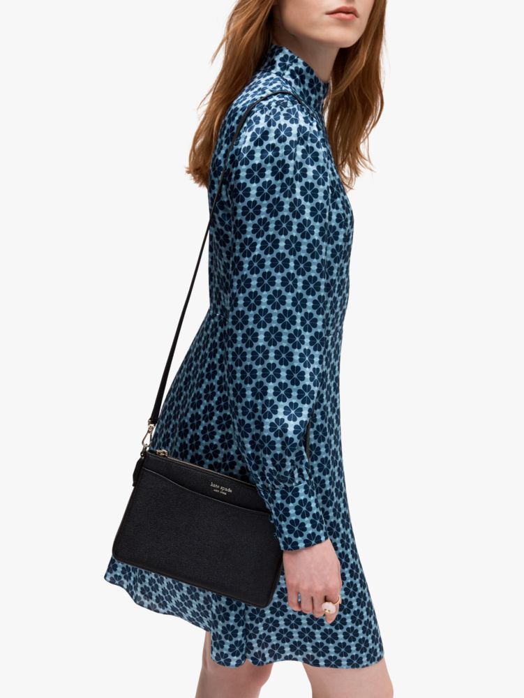 black floral backpack