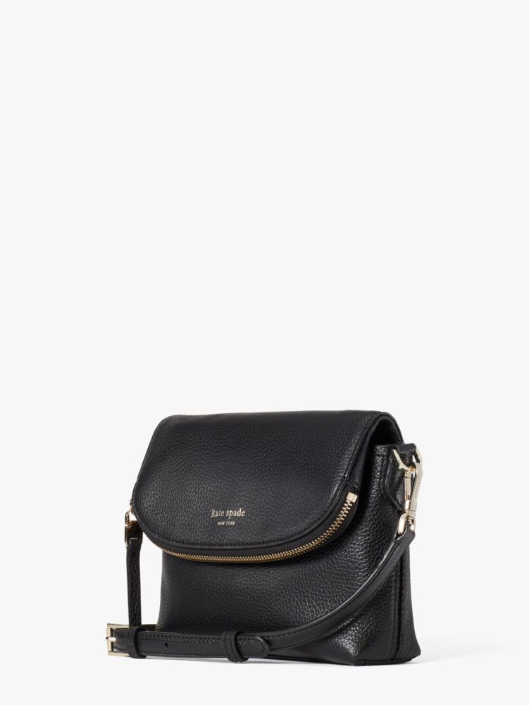 Polly Small Flap Crossbody, Black / Glitter, Product