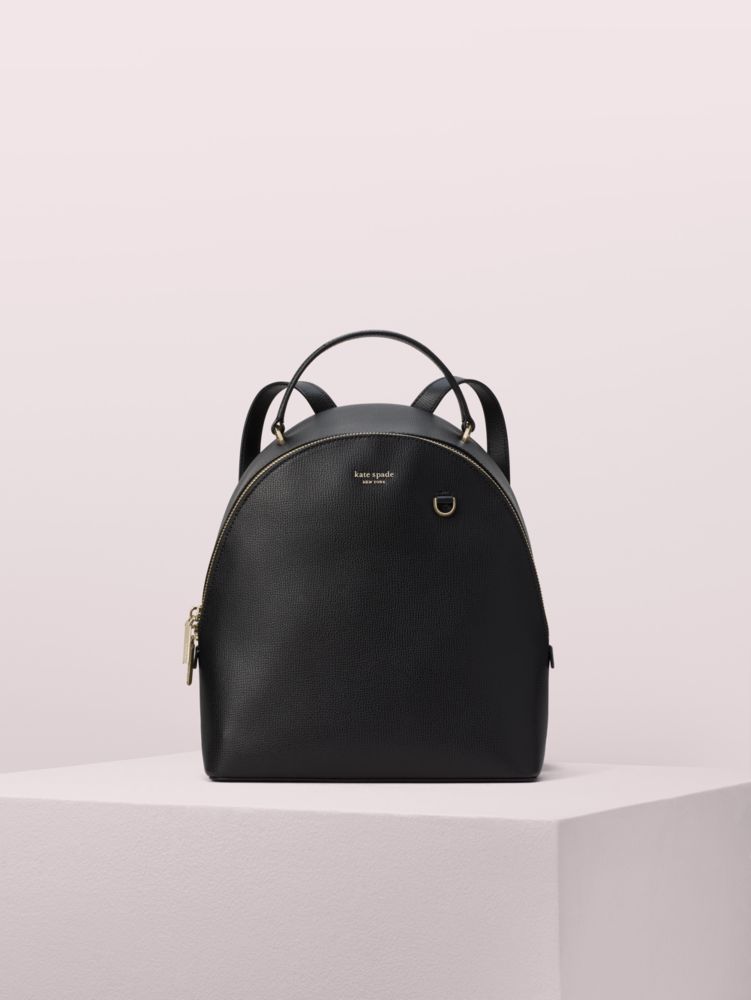 Sylvia Medium Backpack, Black/Gold, ProductTile