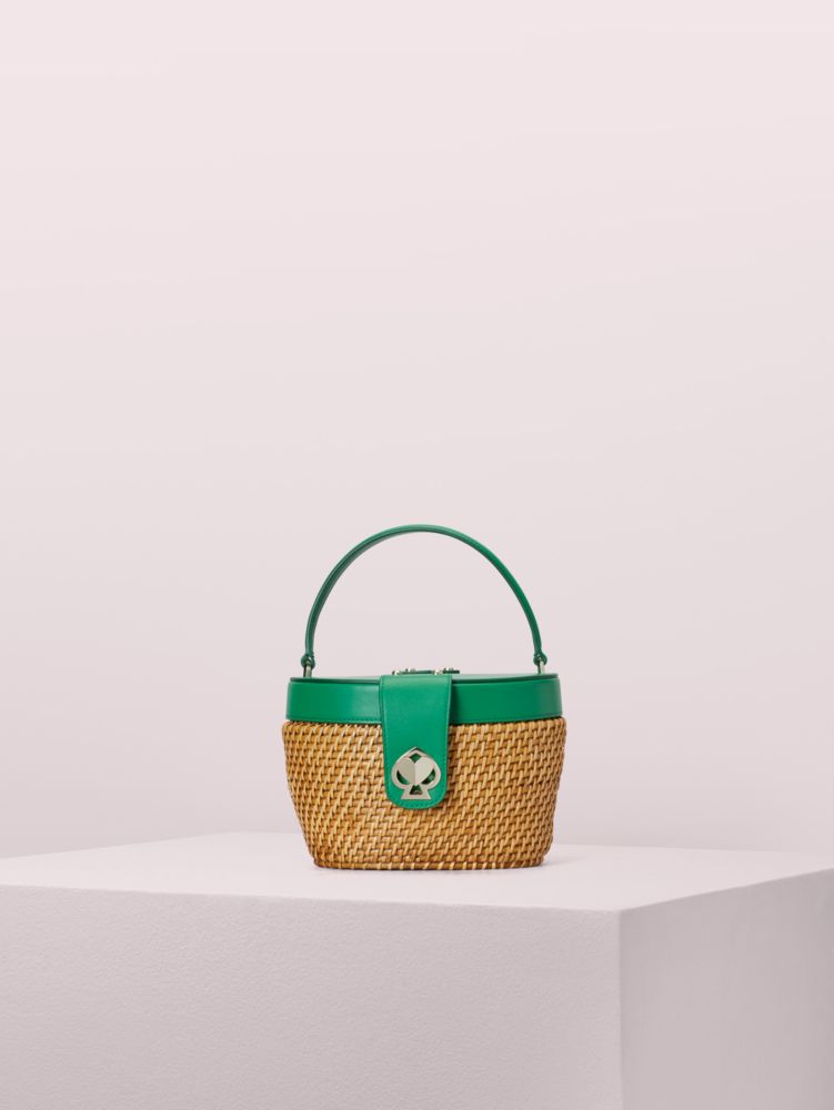 Women's green bean rose medium top handle basket bag | Kate Spade New York  NL