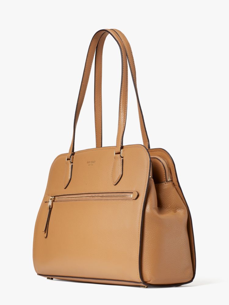 Polly Large Work Tote, Rich Pecan, Product