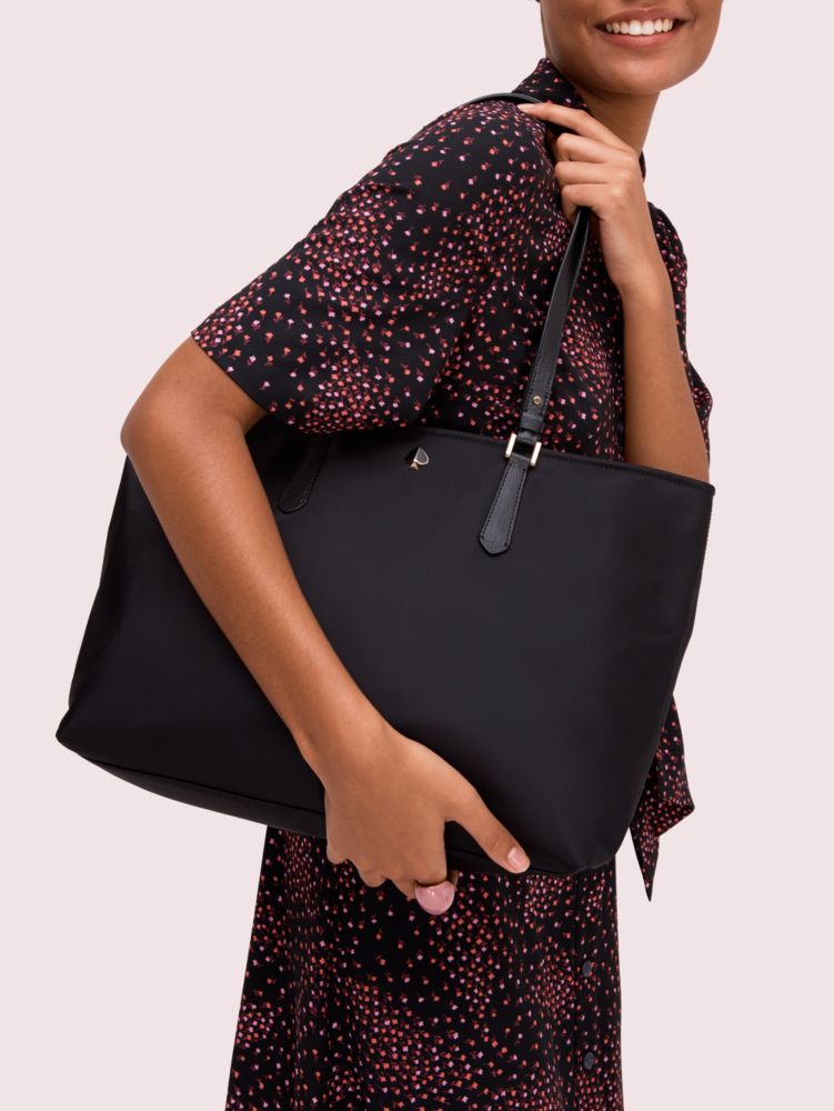 kate spade black large tote