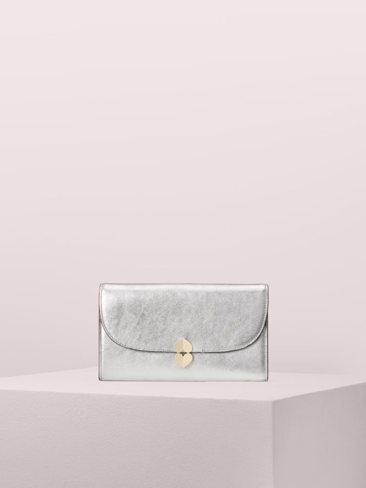 kate spade silver clutch