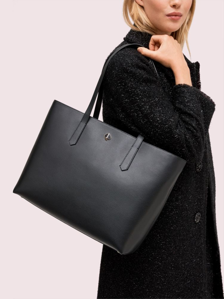 kate spade black large tote