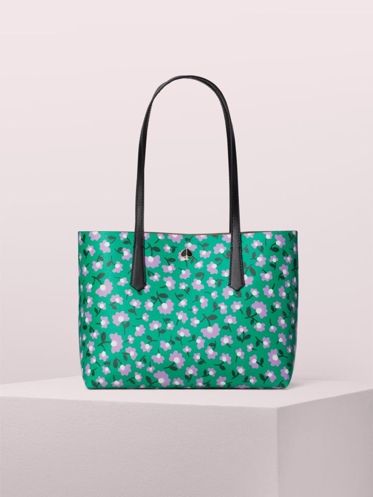 Molly Party Floral Small Tote, Mint Frosting, Product