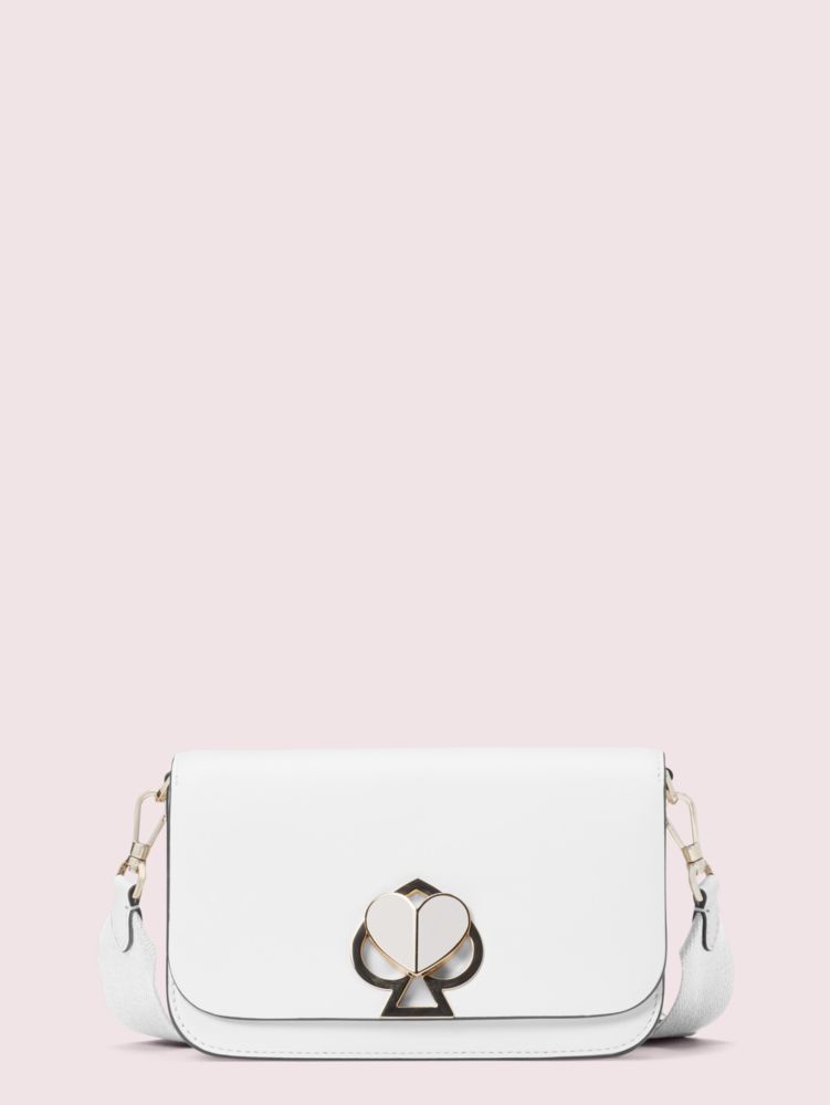 Nicola Twistlock Medium Convertible Crossbody, Optic White, ProductTile