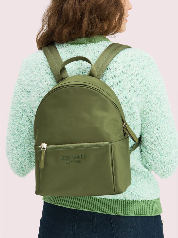 Kate Spade small olive green backpack bag 