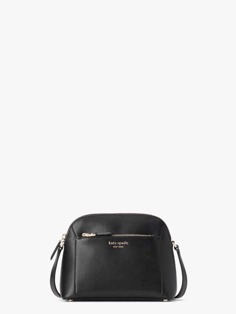 Louise Medium Dome Crossbody, Black / Glitter, ProductTile