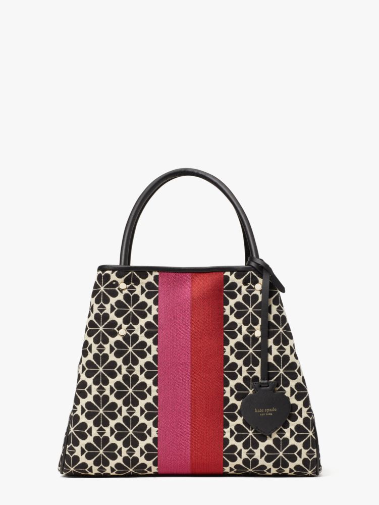 Kate Spade Spade Flower Jacquard Everything Stripe Medium Tote