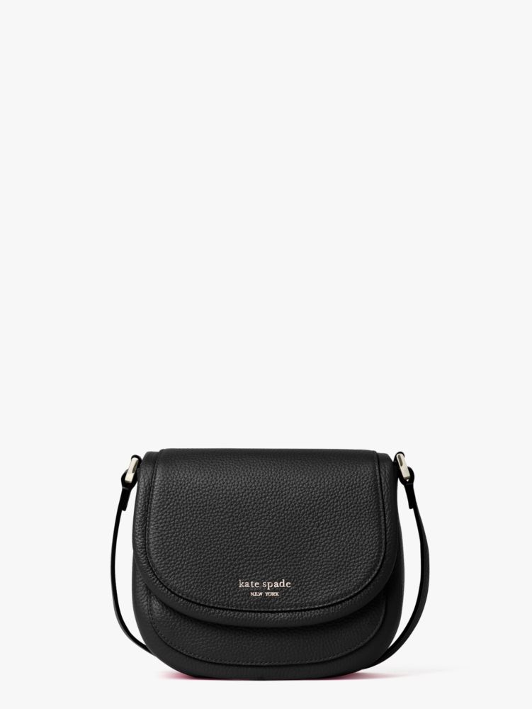 Women's black roulette small saddle bag | Kate Spade New York UK