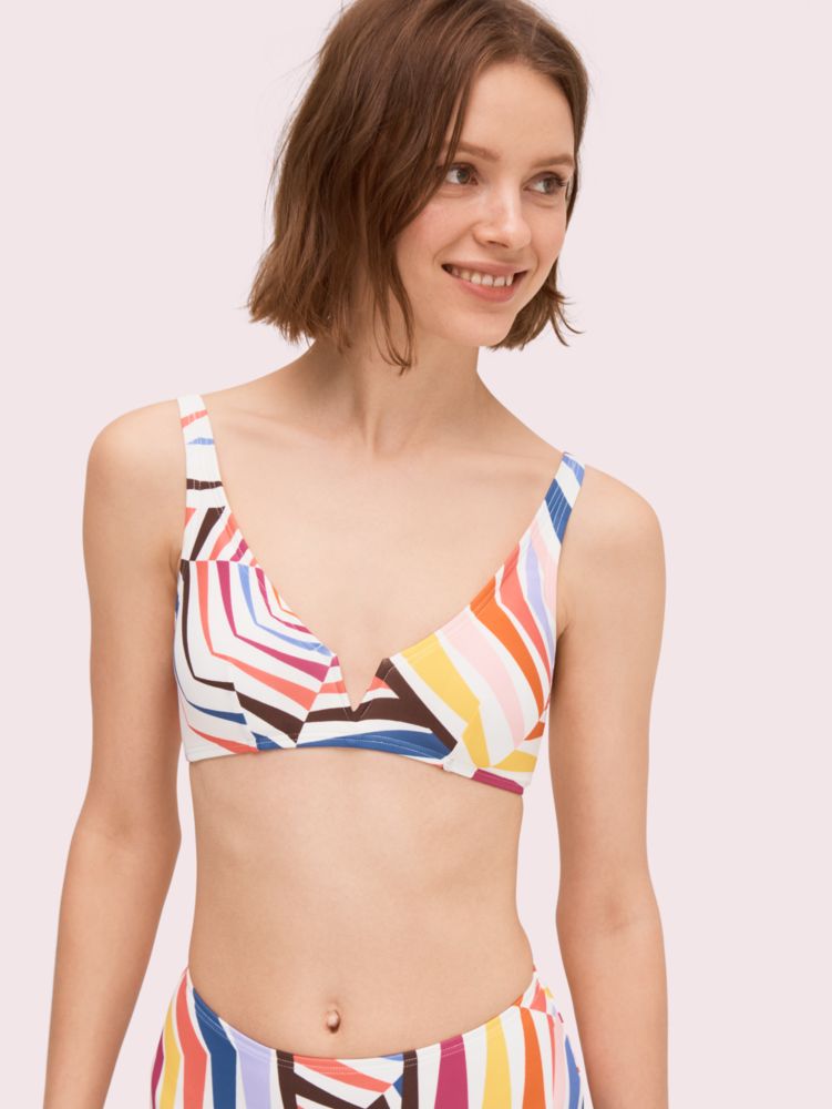 Women's white geobrella v-wire bikini top | Kate Spade New York NL