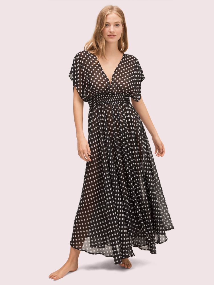 kate spade black polka dot dress