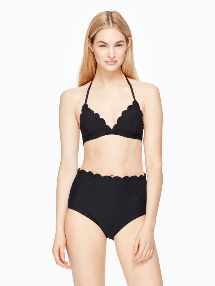 Marina Piccola Triangle Bikini Top, Black / Glitter, ProductTile