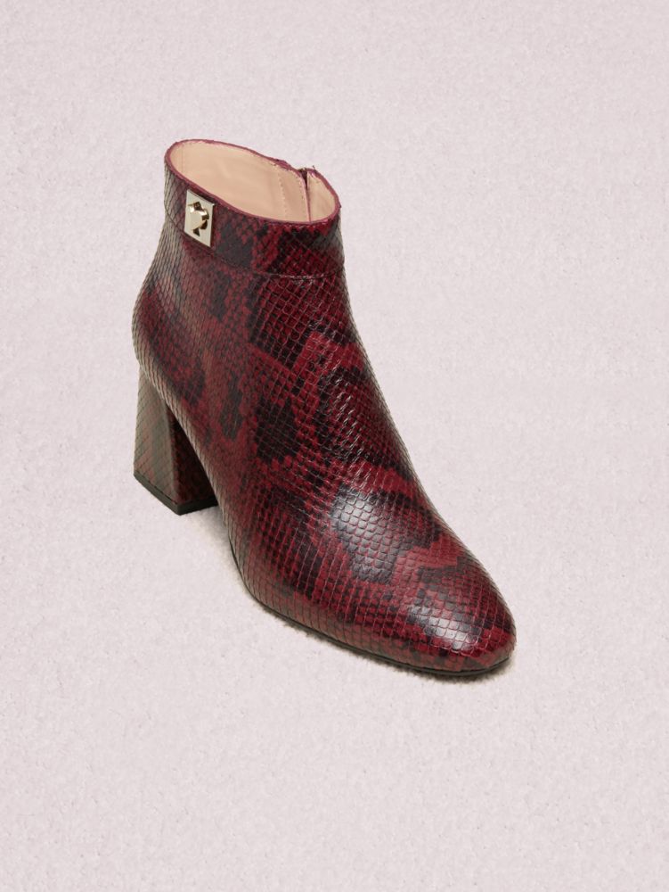 maroon snakeskin boots