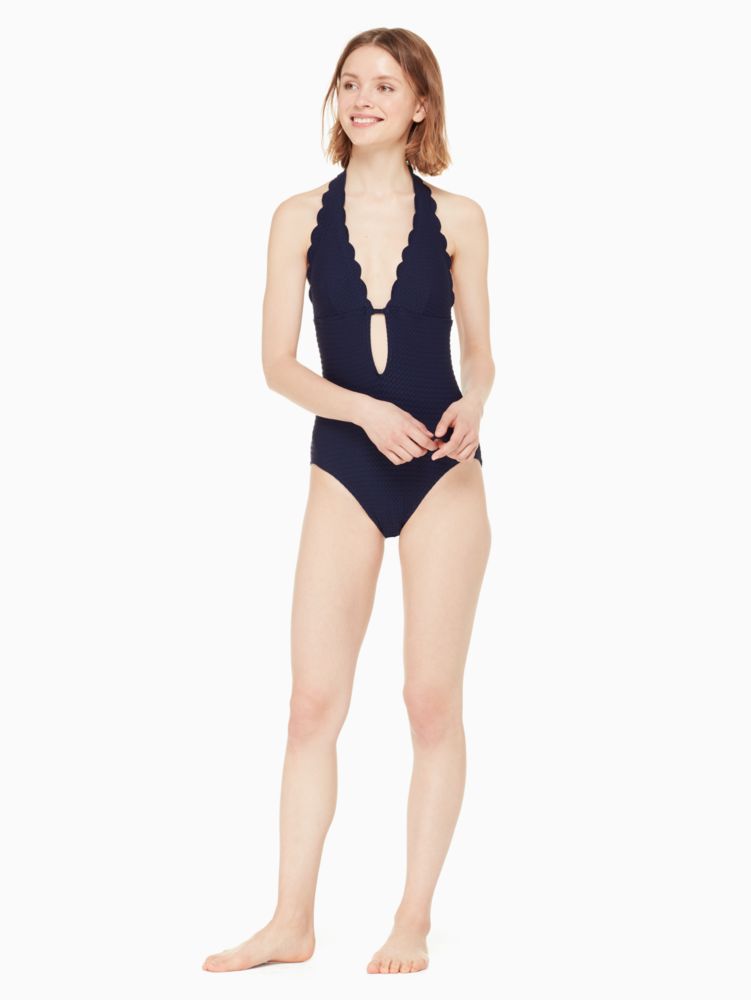 halter plunge one piece swimsuit