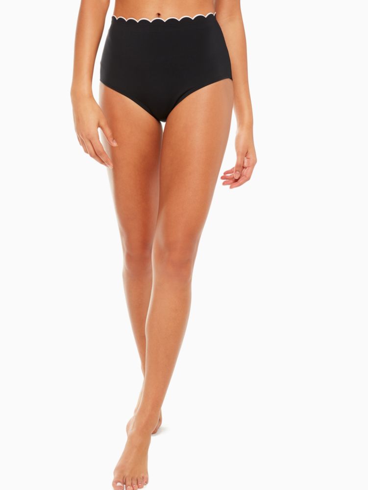 scalloped swim bottoms