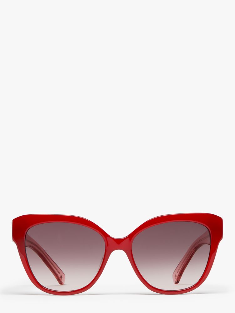 Shop Kate Spade Savanna Sunglasses In Red