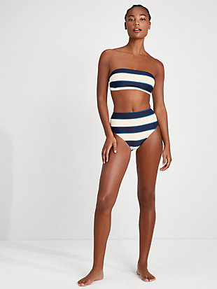 awning stripe bandeau bikini top by kate spade new york hover view