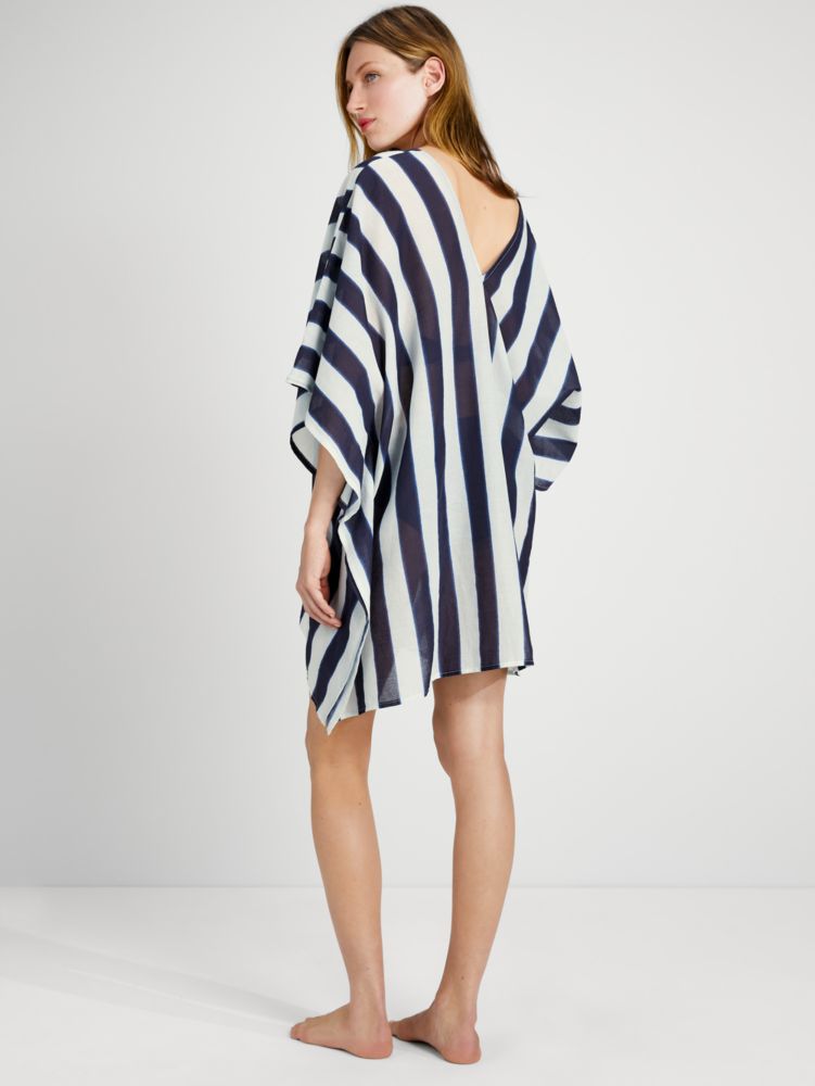 Awning Stripe Cover Up Caftan, Rich Navy Multi, Product