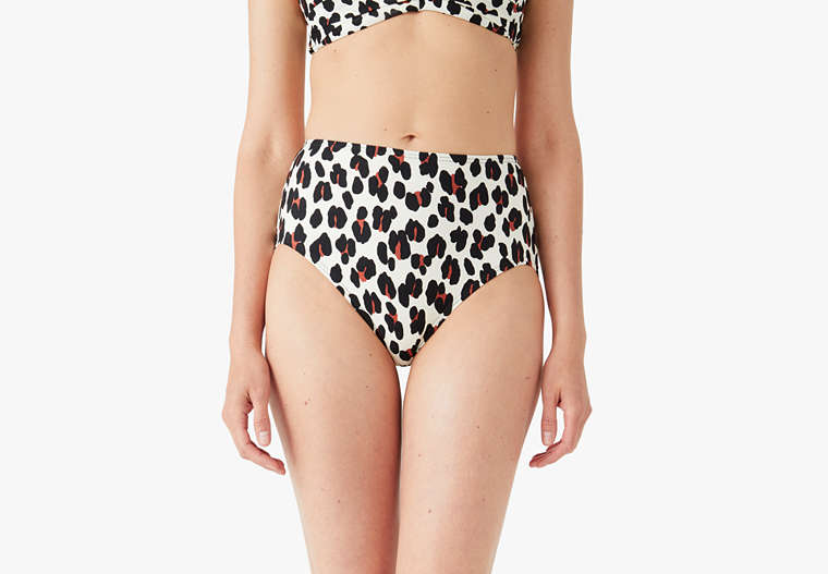 Fiji Feline High-waist Bikini Bottom, Black / Glitter, Product image number 0