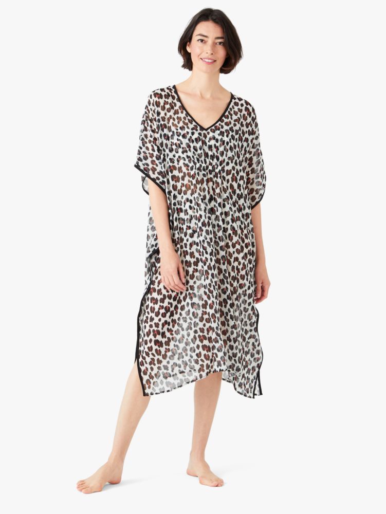 fiji feline long cover-up caftan | Kate Spade New York