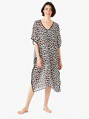 fiji feline long cover-up caftan by kate spade new york non-hover view