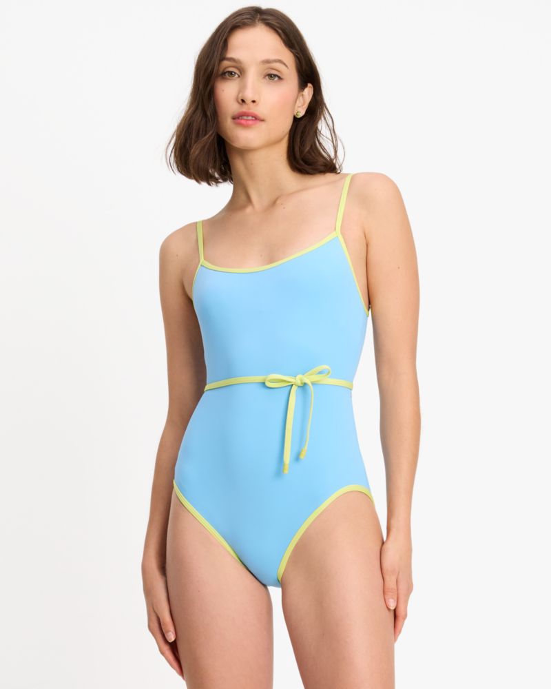Colorblock Belted One-piece