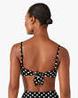 Lia Dot Square-neck Bikini Top, Black, Product