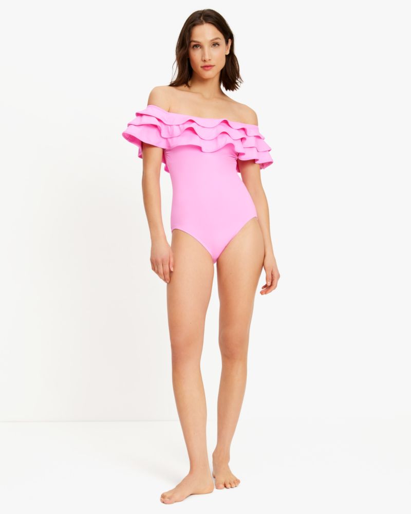 Ruffle Off-the-shoulder One-piece