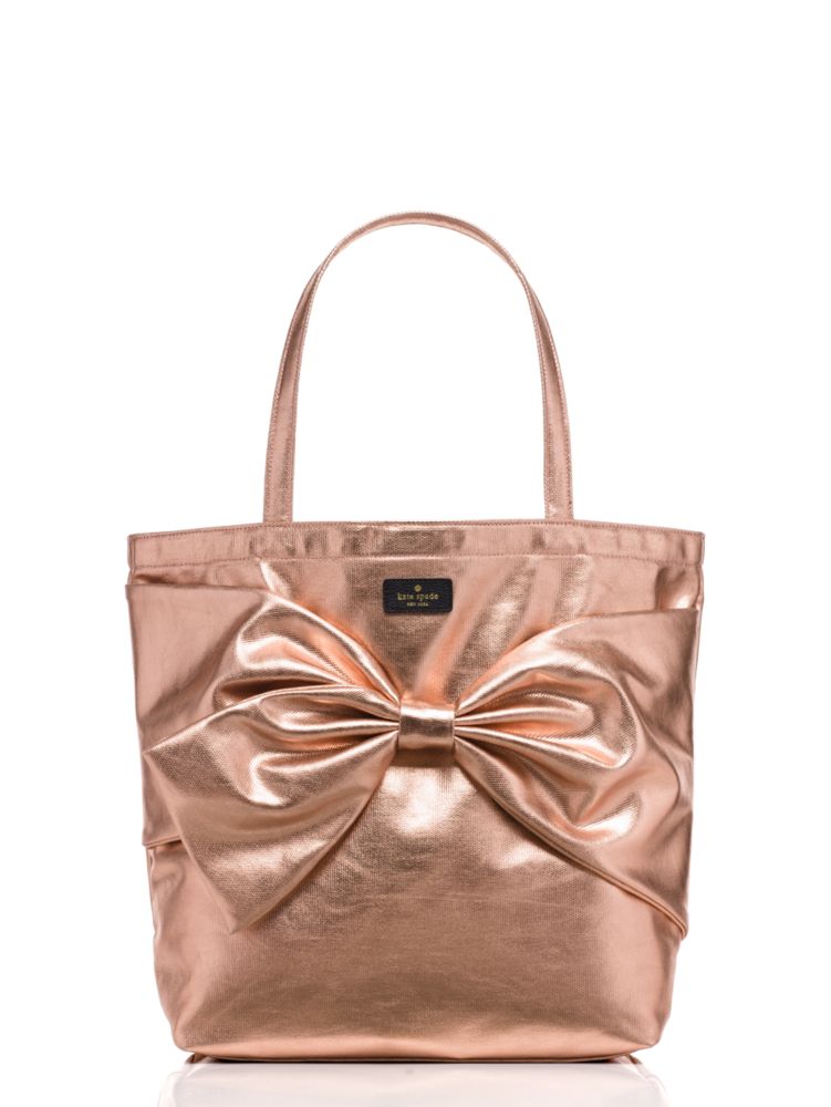 metallic rose gold purse