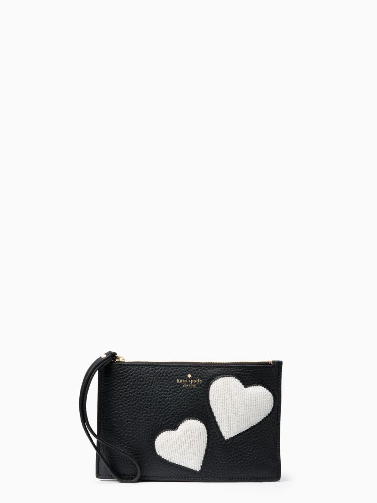 On Purpose Mini Leather Heart Wristlet Kate Spade New York