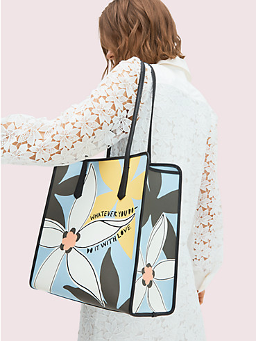 cleo wade x kate spade new york floral tote, , rr_productgrid