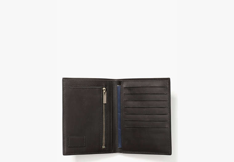 Jack Spade Pebbled Leather Travel Wallet, Black, Product