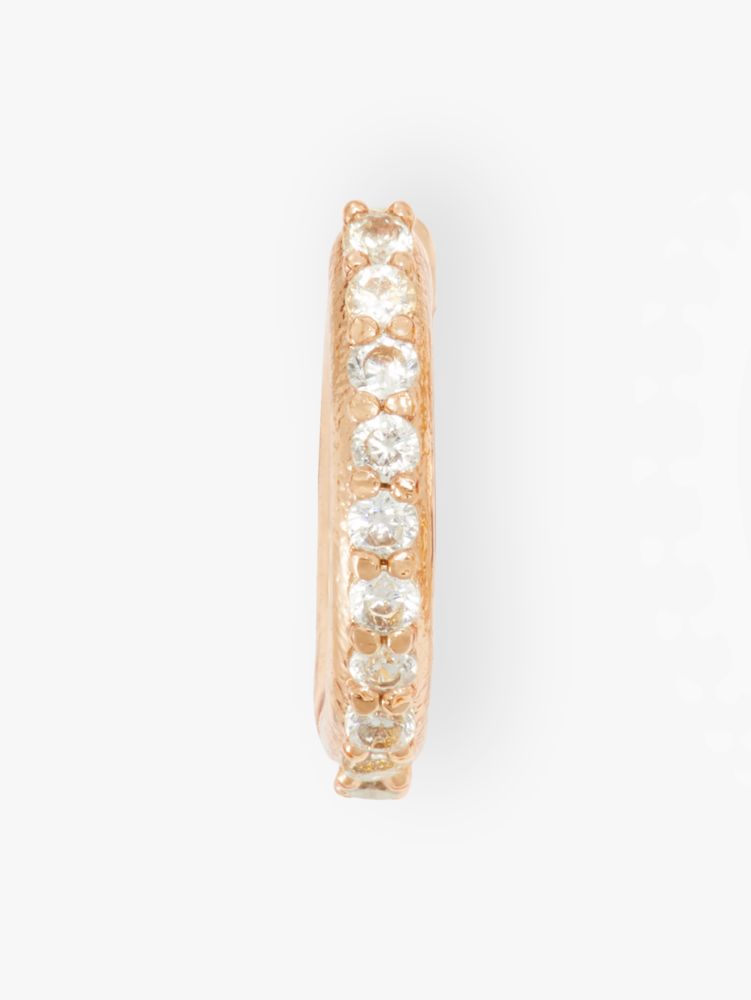 Tiny Twinkles Pavé Mini Hoops, Clear/Rose Gold, Product