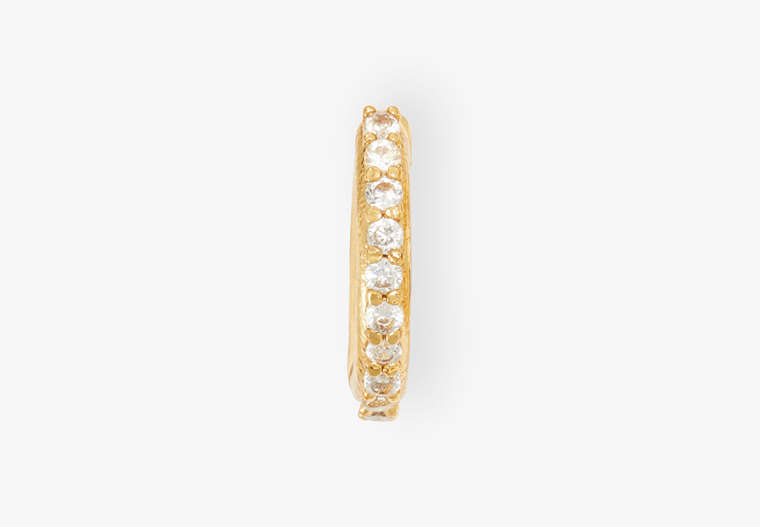 Tiny Twinkles Pavé Mini Hoops, Clear/Gold, Product
