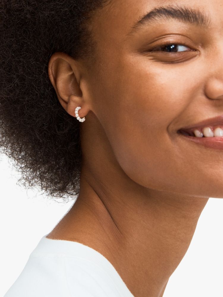 Tiny Twinkles Mini Pearl Mini Hoops | Kate Spade New York