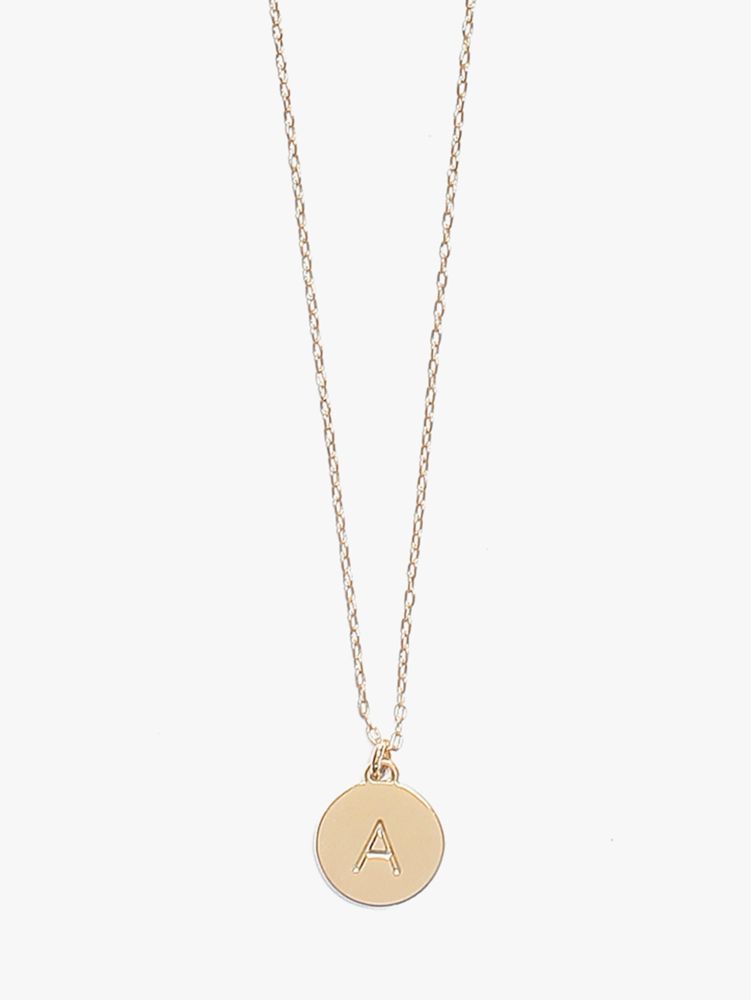 Kate Spade Initial Mini Pendant In Gold