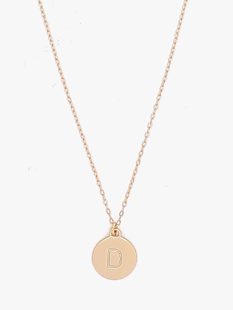 Kate Spade D Mini Pendant In Gold