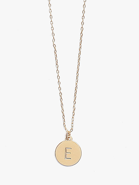 Shop Kate Spade E Mini Pendant In Gold