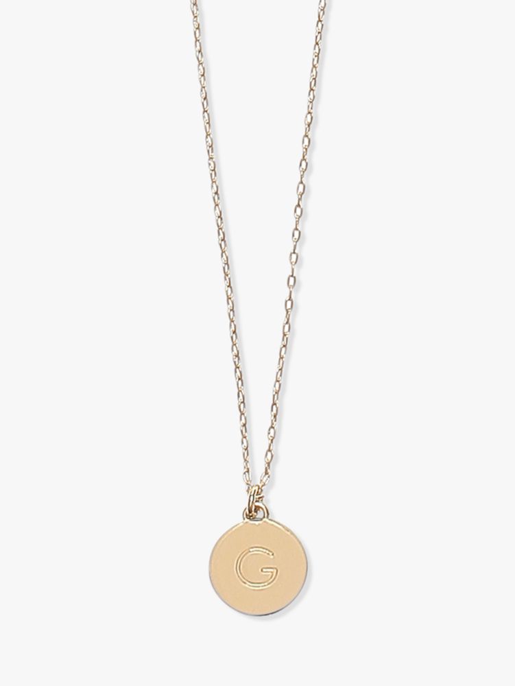 Kate Spade G Mini Pendant In Gold