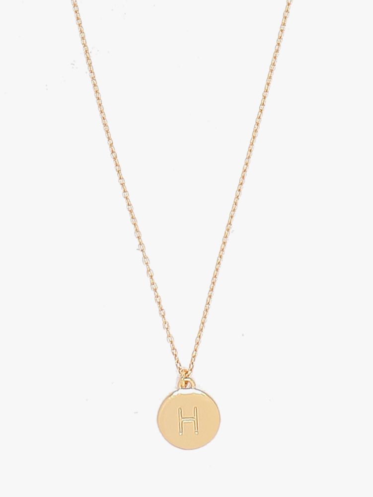 Kate Spade H Mini Pendant In Gold