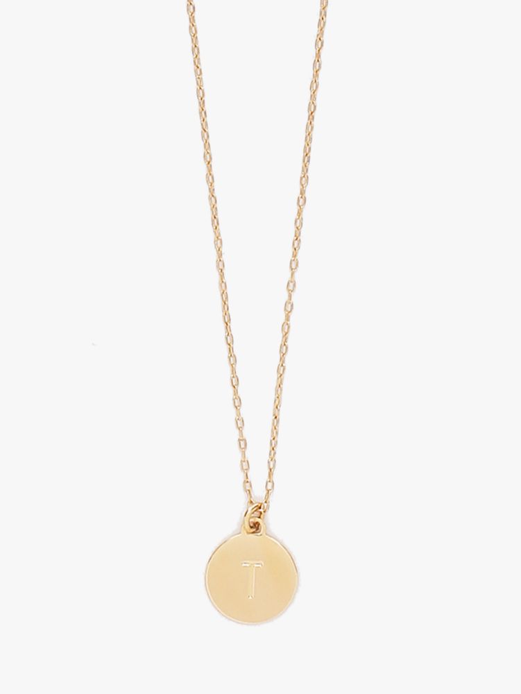 Kate Spade T Mini Pendant In Gold