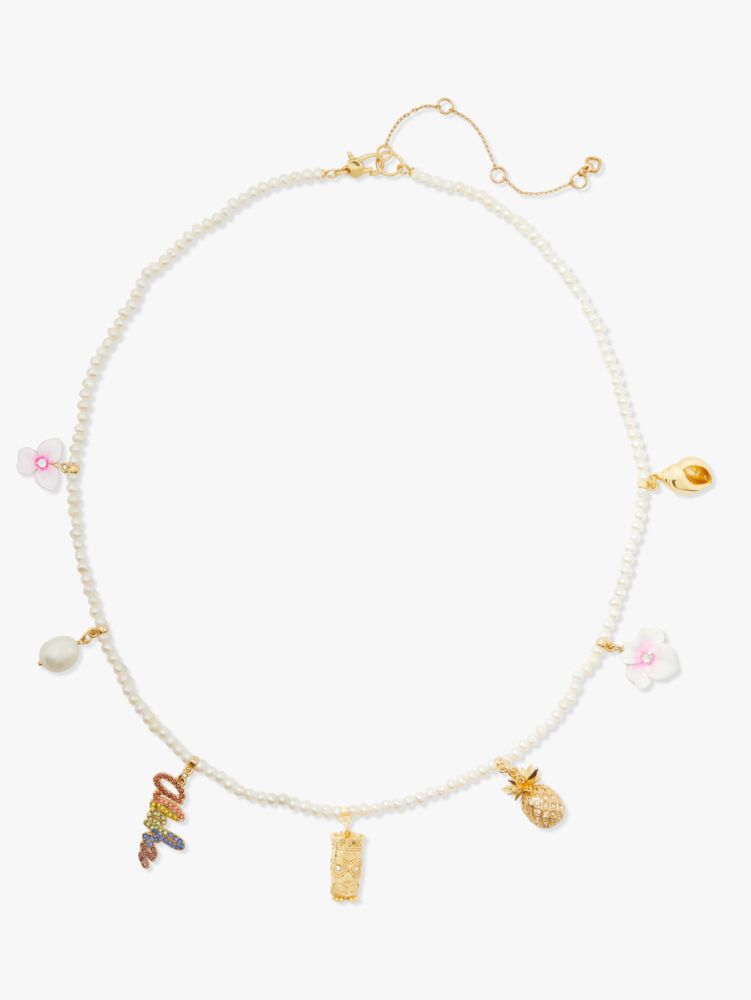 Aloha Pearl Charm Necklace | Kate Spade New York