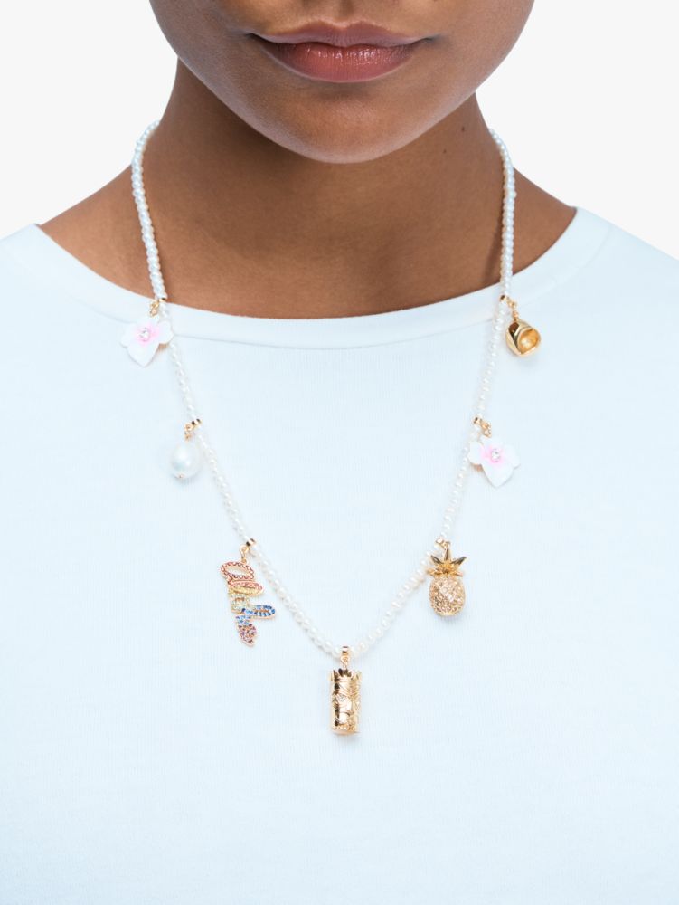 Aloha Pearl Charm Necklace | Kate Spade New York
