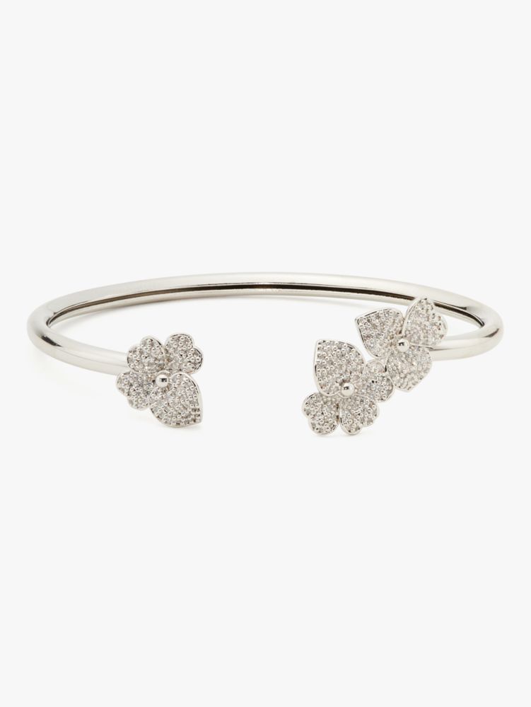 Precious Pansy Pavé Statement Flex Cuff, Classic Saddle, ProductTile