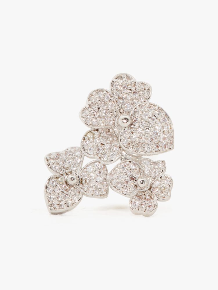 Precious Pansy Pavé Statement Studs, Classic Saddle, Product