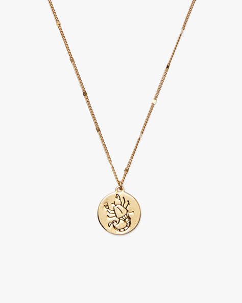 Kate Spade,in the stars scorpio pendant,necklaces,Gold