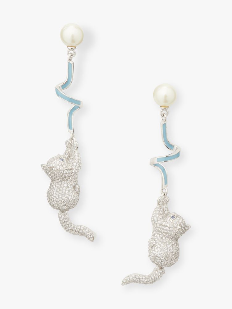 Pretty Kitty Pavé Linear Earrings | Kate Spade New York